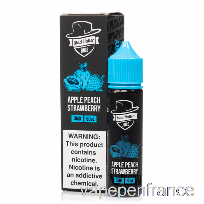 Pomme Pêche Fraise - Chapelier Fou - Stylo Vape 60ml 6mg